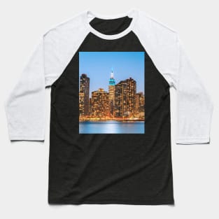 New York Pier 40 Skyline Baseball T-Shirt